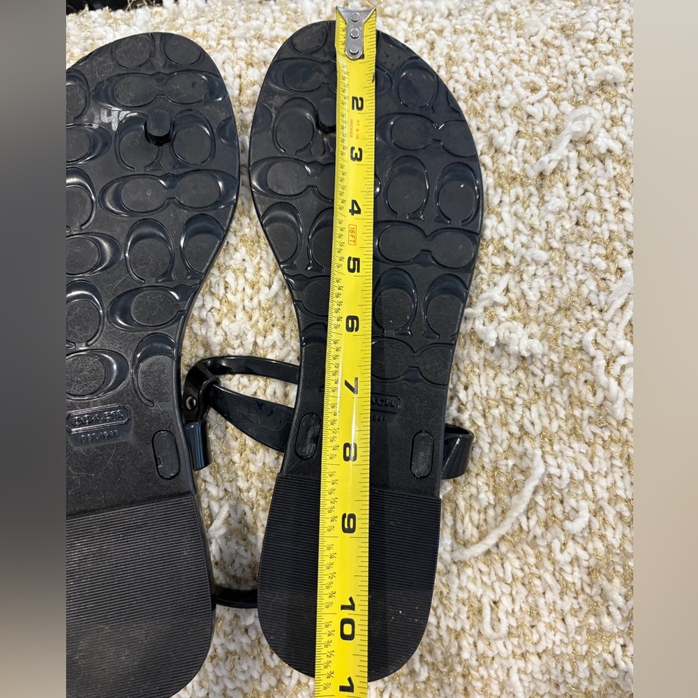 Coach Black Sandals with Silver Details - Picture 9 of 9